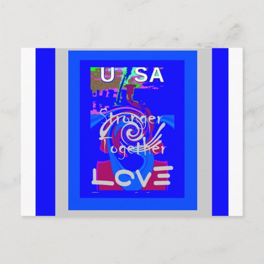 Inspiration USA Wir sind enger mit der Liebe zusam Postkarte (Vorderseite)