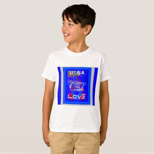 Inspiration USA Wir sind enger mit der Liebe zusam T-Shirt (Vorne ganz)