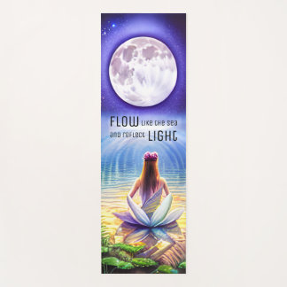 Inspiration vermittelnde Lotus-Blume Vollmond Yogamatte