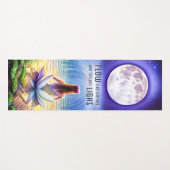 Inspiration vermittelnde Lotus-Blume Vollmond Yogamatte (Vorderseite (Horizontal))