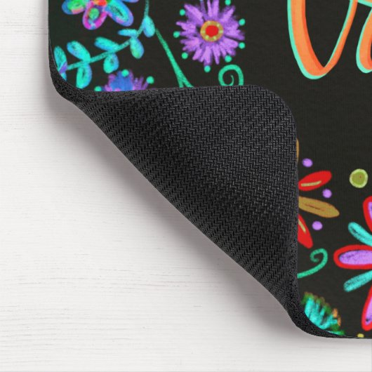 Inspiration-Vertrauen Schwarze Flora Inspiritivitä Mousepad (Ecke)