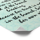 Inspiration Vertrauen Sie Ihren eigenen Wings Zita Poster (Ecke)