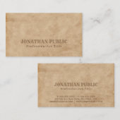 Inspiration Vintag Look Premium Dick Luxus Visitenkarte (Vorne/Hinten)