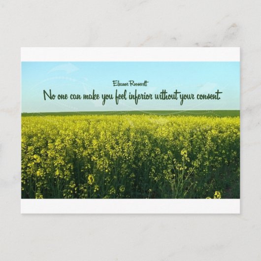 Inspiration von Eleanor Roosevelt Postkarte (Vorderseite)