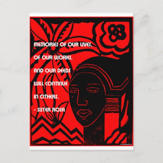 Inspiration von Sister Rosa Postkarte (Vorderseite)