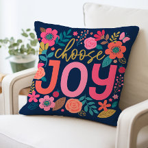 Inspiration Wählen Sie Joy Floral Pillow, Motivati