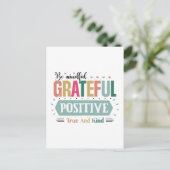 Inspiration wahrhaft freundlich dankbar positiv postkarte (Stehend Vorderseite)
