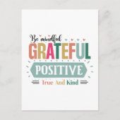 Inspiration wahrhaft freundlich dankbar positiv postkarte (Vorderseite)