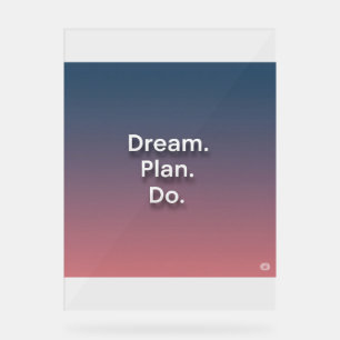 Inspiration Wall Art - "Traum. Plan. Do" - Mini Acrylschild