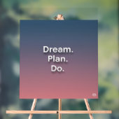 Inspiration Wall Art - "Traum. Plan. Do" - Mini Acrylschild (Neutral)