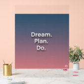 Inspiration Wall Art - "Traum. Plan. Do" - Mini Acrylschild (Hochzeit)