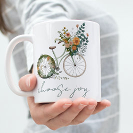 Inspiration Wasserfarbe Fahrrad wählen Joy Zitat Kaffeetasse
