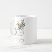 Inspiration Wasserfarbe Fahrrad wählen Joy Zitat Kaffeetasse (Vorderseite Links)