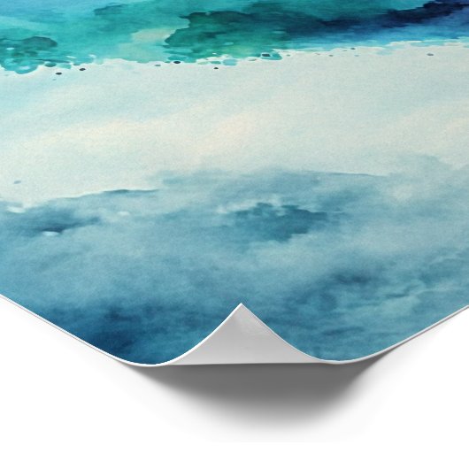 Inspiration Wasserfarbenherz Poster (Ecke)