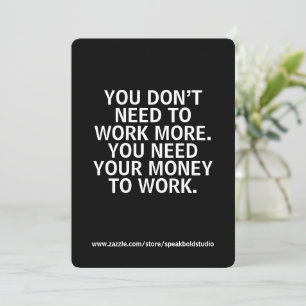 Inspiration Wealth Mindset Card, Custom Gift Feiertagskarte