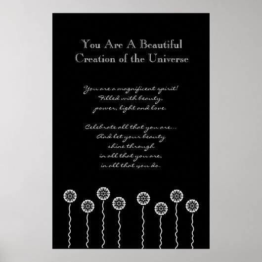 Inspiration Weiße Blume V002 Poster (Vorne)