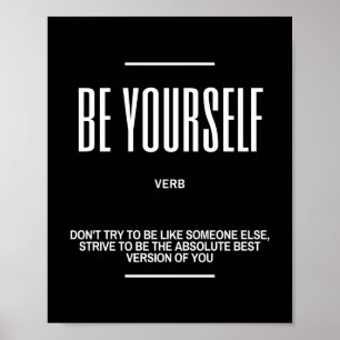Inspiration, wenn man selbst ist poster