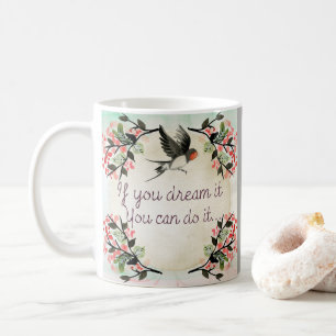 Inspiration, wenn Sie träumen, es Aquarell Kaffeetasse