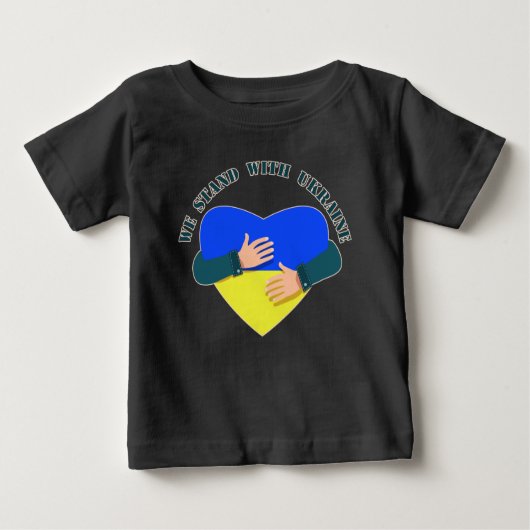 Inspiration: Wir stehen mit der Ukraine Baby T-shirt (Vorderseite)