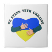 Inspiration: Wir stehen mit der Ukraine Fliese (Vorderseite)