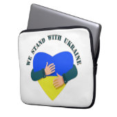 Inspiration: Wir stehen mit der Ukraine Laptopschutzhülle (Vorderseite Links)