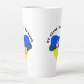 Inspiration: Wir stehen mit der Ukraine Milchtasse (Vorderseite)