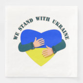Inspiration: Wir stehen mit der Ukraine Serviette (Vorderseite)