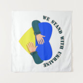 Inspiration: Wir stehen mit der Ukraine Wandteppich (Vorderseite (Horizontal))