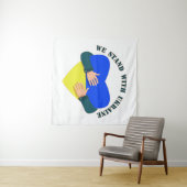 Inspiration: Wir stehen mit der Ukraine Wandteppich (Beispiel (Horizontal))