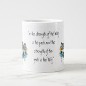Inspiration-Wolf-Zitat-Paket Jumbo-Tasse (Vorderseite)