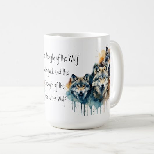 Inspiration-Wolf-Zitat-Paket Kaffeetasse (VorderseiteRechts)