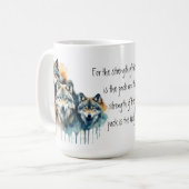 Inspiration-Wolf-Zitat-Paket Kaffeetasse (Vorderseite Links)