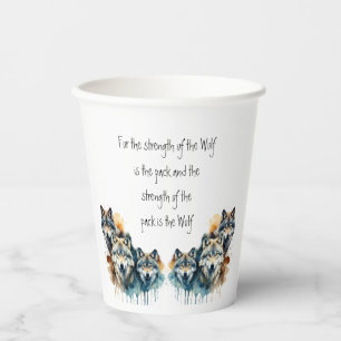 Inspiration-Wolf-Zitat-Paket Pappbecher