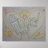 Inspiration Word Angel Art Poster Print (Vorne)