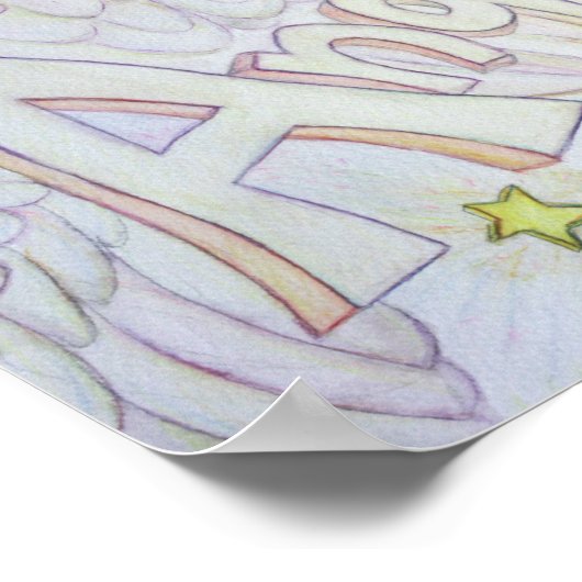 Inspiration Word Angels Art Poster Print (Ecke)
