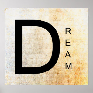 Inspiration Word Art - Traum Poster