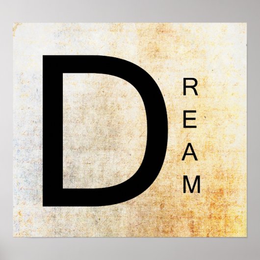 Inspiration Word Art - Traum Poster (Vorne)