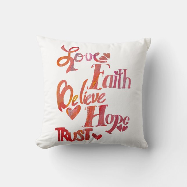 Inspiration Word Collage Pillow Kissen (Vorderseite)