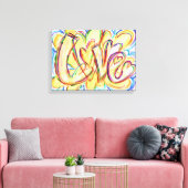 Inspiration Word Liebe Art Canvas drucken Leinwanddruck (Insitu (Wohnzimmer))