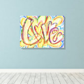 Inspiration Word Liebe Art Canvas drucken Leinwanddruck (Insitu (Holzboden))