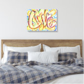Inspiration Word Liebe Art Canvas drucken Leinwanddruck (Insitu (Schlafzimmer))