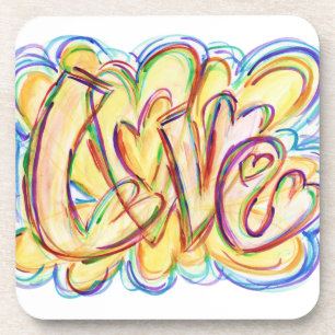 Inspiration Word Liebe Hört Untersetzer