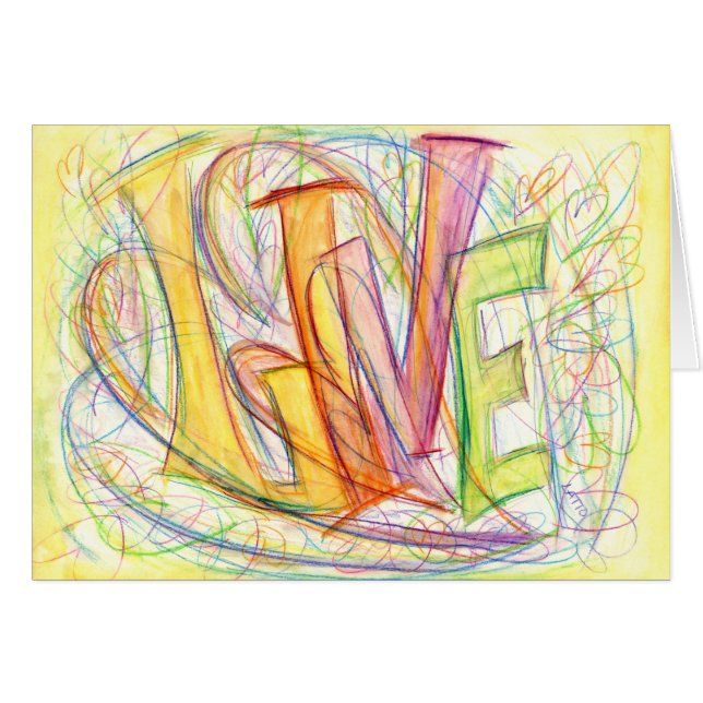 Inspiration Word Live Art Card (Vorderseite (Horizontal))