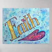 Inspiration Wort "Glaube" Poster (Vorne)