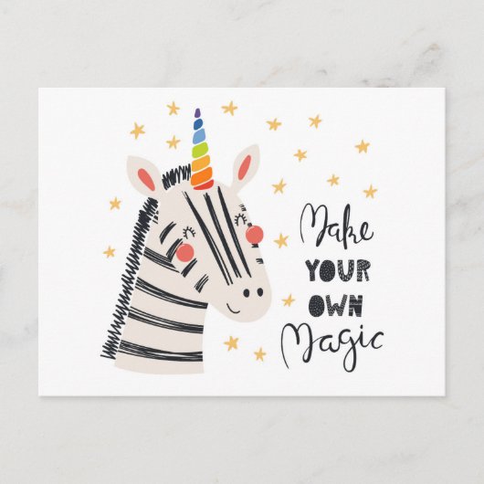 Inspiration Zebri-corn Postkarte (Vorderseite)