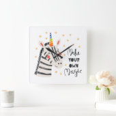 Inspiration Zebri-Mais Quadratische Wanduhr (Zuhause)