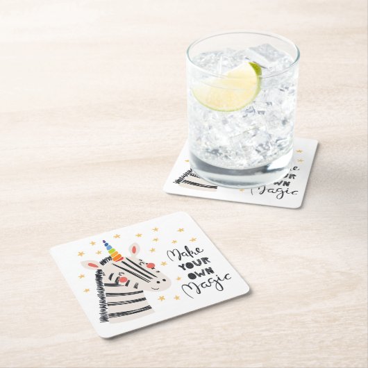 Inspiration Zebri-Mais Rechteckiger Pappuntersetzer (Vor Ort)