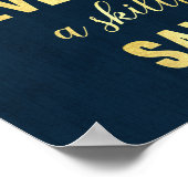 Inspiration Zitat Ankerdruck Goldfolienkunst Poster (Ecke)