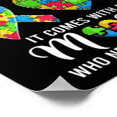 Inspiration Zitat Autismus Mama Shirt Autismus Awa Poster (Ecke)