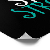 Inspiration Zitat Behielt Ruhe Bleibe starke Überl Poster (Ecke)